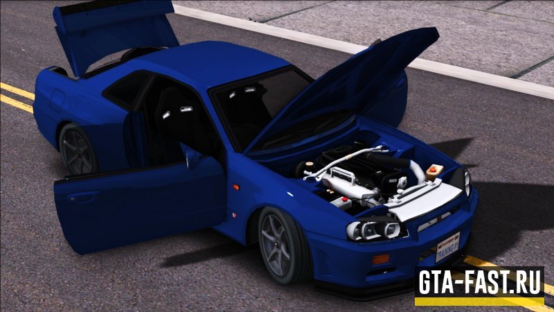 Автомобиль Nissan Skyline GT-R [R-34] для GTA: San Andreas